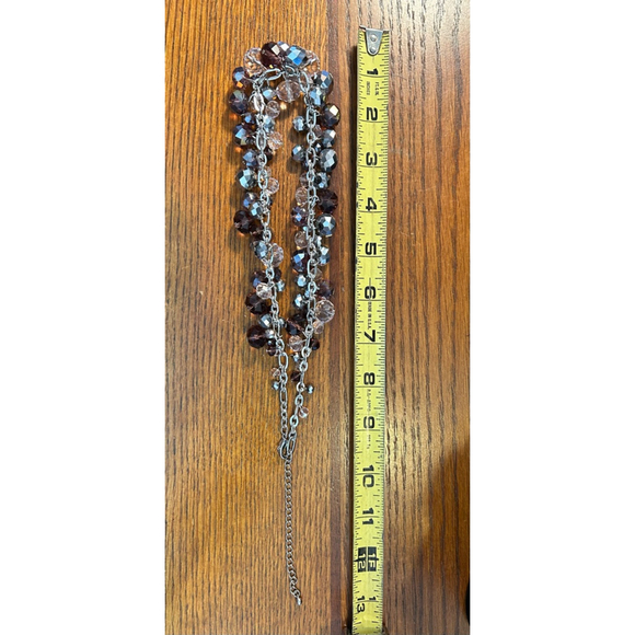 Womens Unbranded Necklace with gorgeous grape and clear and AB crystals - Picture 4 of 5